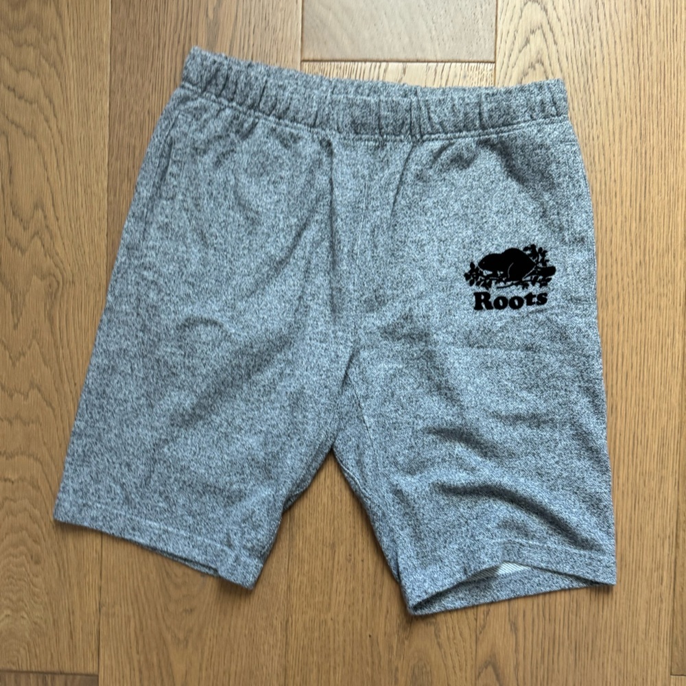 Roots Organic Original Sweatshort 10-Inch - Salt & Pepper Gray - EUC - Size XS